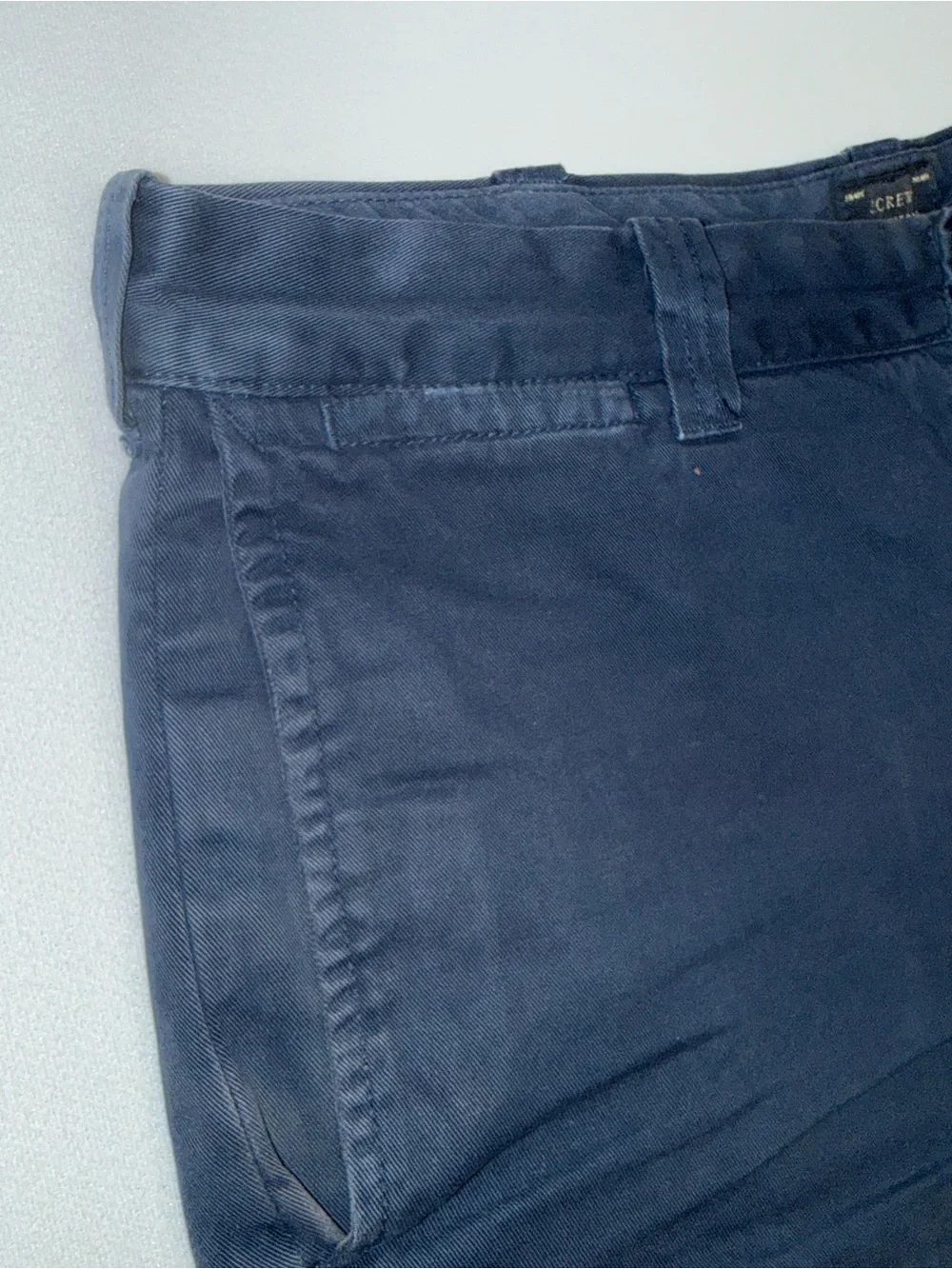 J. Crew Stanton Men’s Navy Blue Flat Front Chino Shorts Size 31, 9” Inseam
